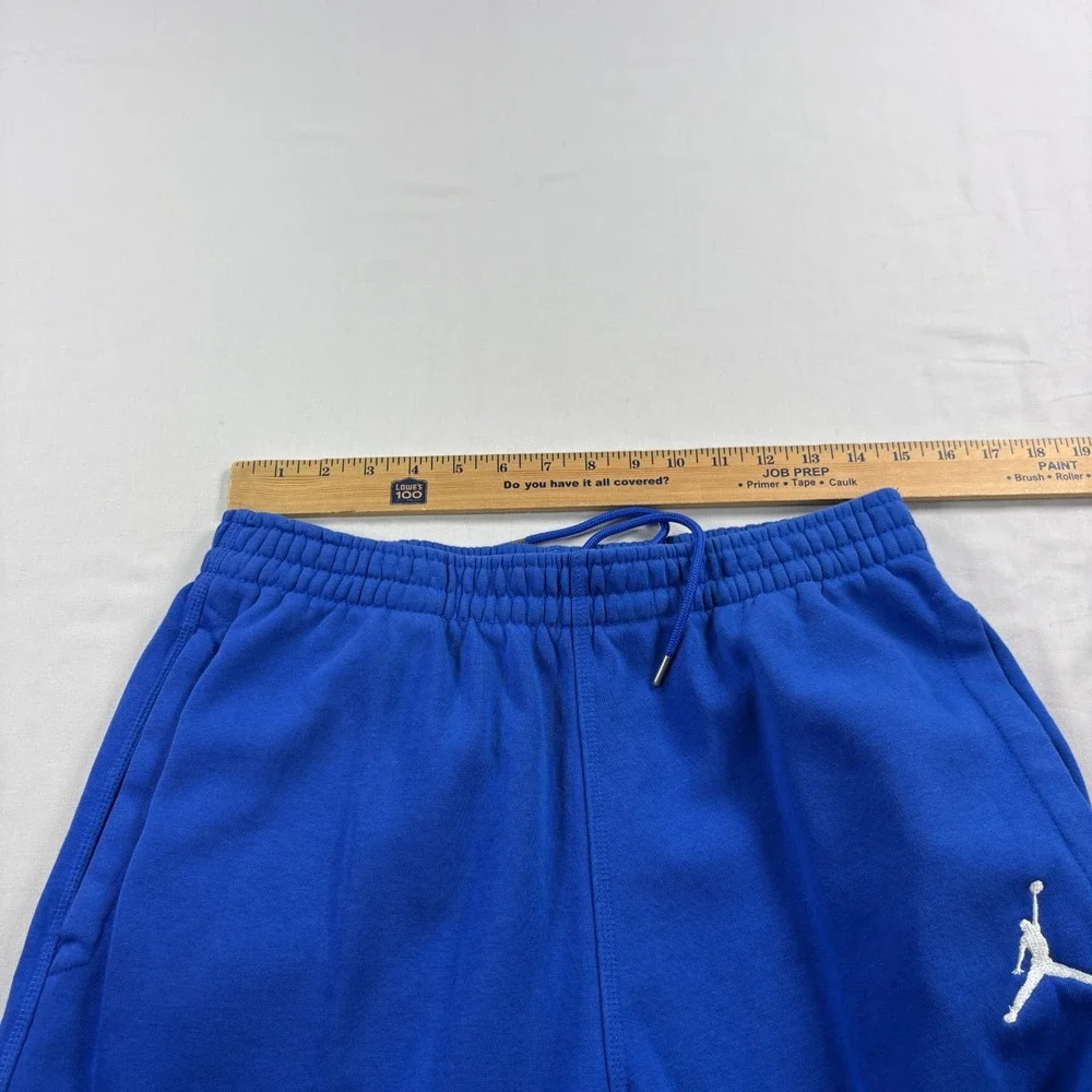 Air Jordan Jogger Sweatpants Mens Large Blue Tapered Spell Out Fleece Lounge